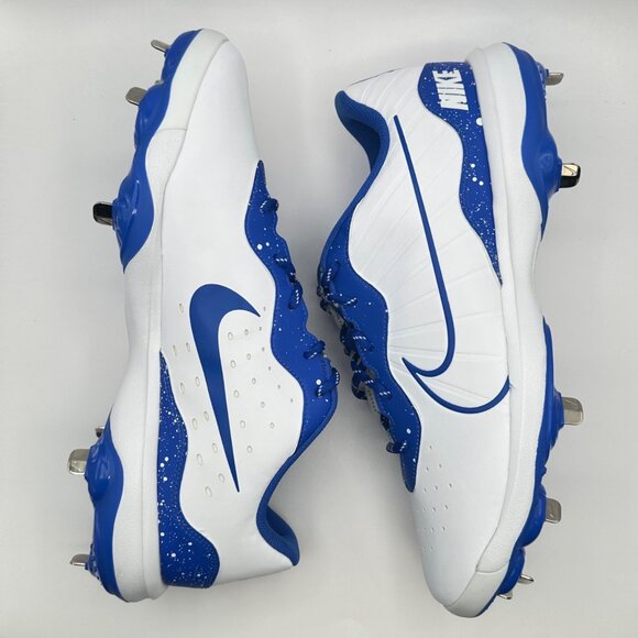 Men's Nike Alpha Huarache Varsity 4 Low White/Hyper Royal DJ6516-102 Size 13 NEW - Picture 6 of 8